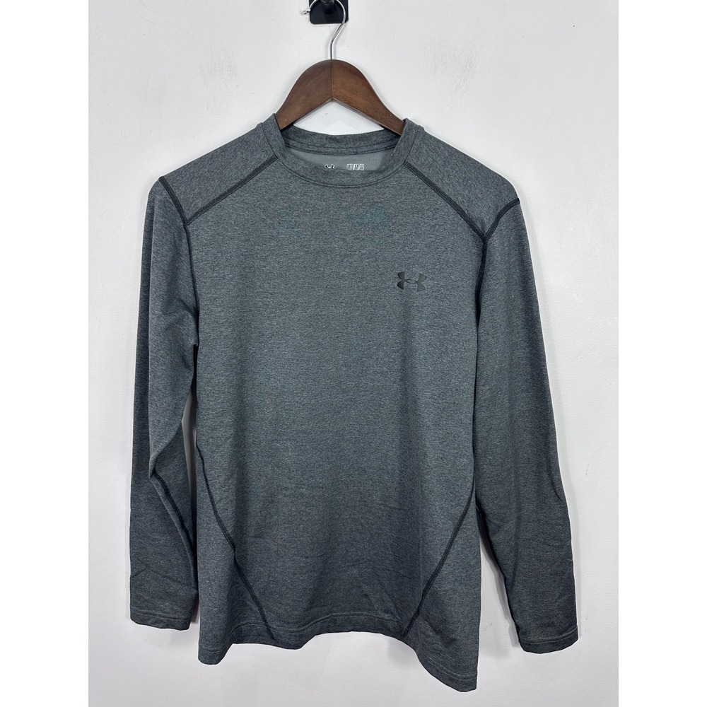 Under Armour ColdGear Shirt Mens‎ Medium Gray Long Sleeve Fitted Base Layer Top